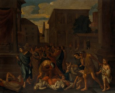 The Plague of the Philistines at Ashdod by Nicolas Poussin